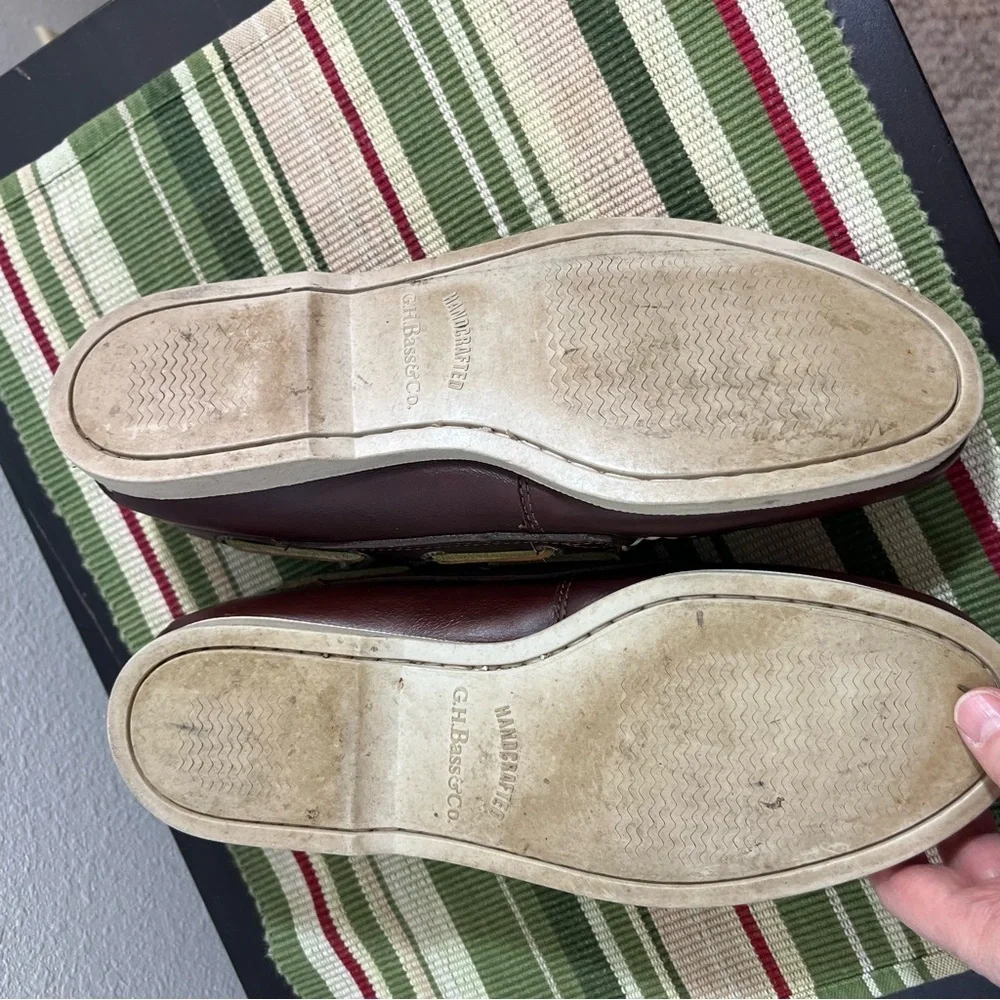 G.H. Bass & Co. Hampton Core 2 Leather Boat Shoes Men’s 9.5M Dark Brown dockside - Picture 4 of 10